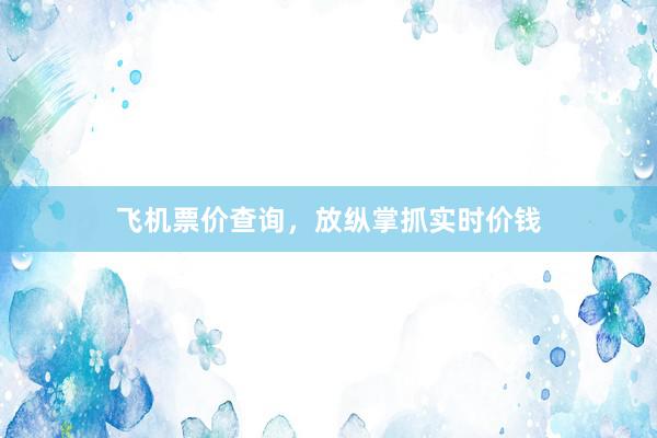 飞机票价查询，放纵掌抓实时价钱